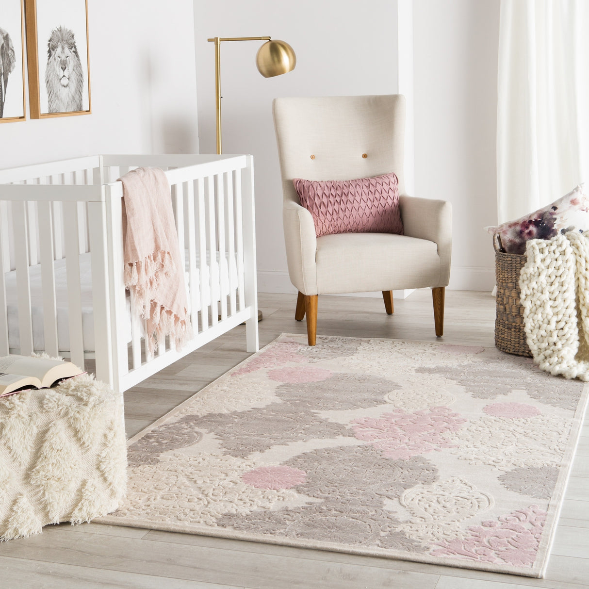 Florence Damask Area Rug
