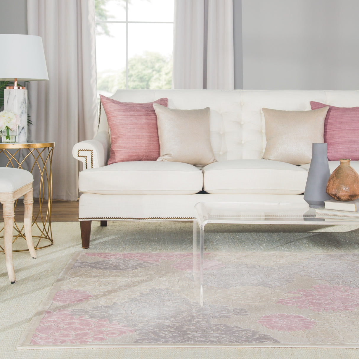 Florence Damask Area Rug