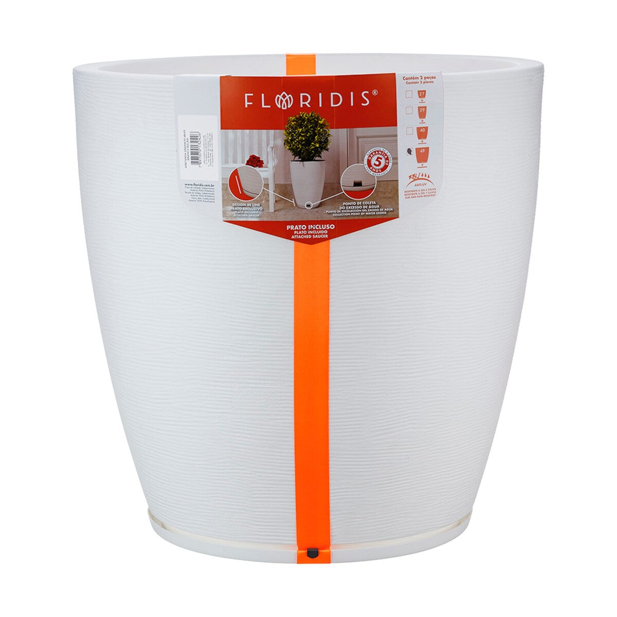 Floridis Amsterdan XX-Large Planter Bowl - 27.56 inches high x 29.53 inch diameter