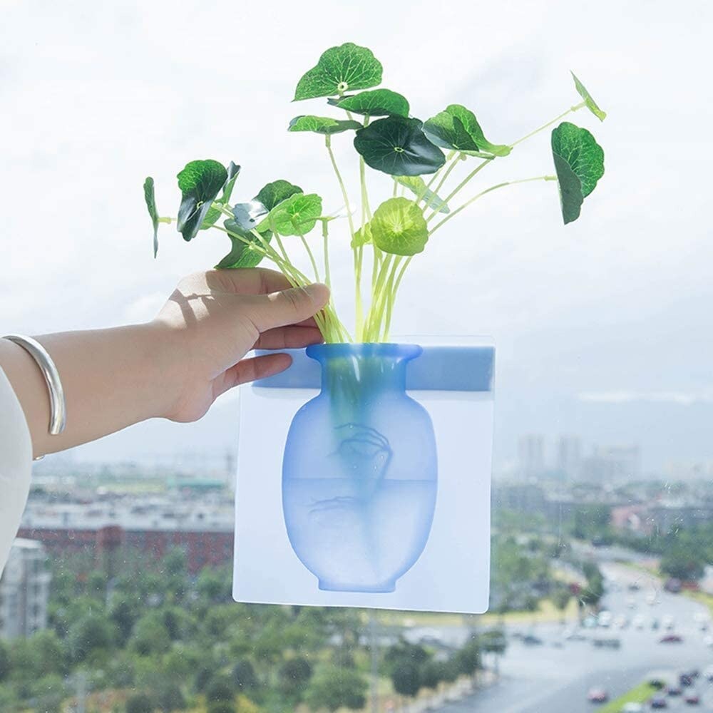 Flower Pot Silicone Sticky Vase 3PCs Hanging Wall-Mounted