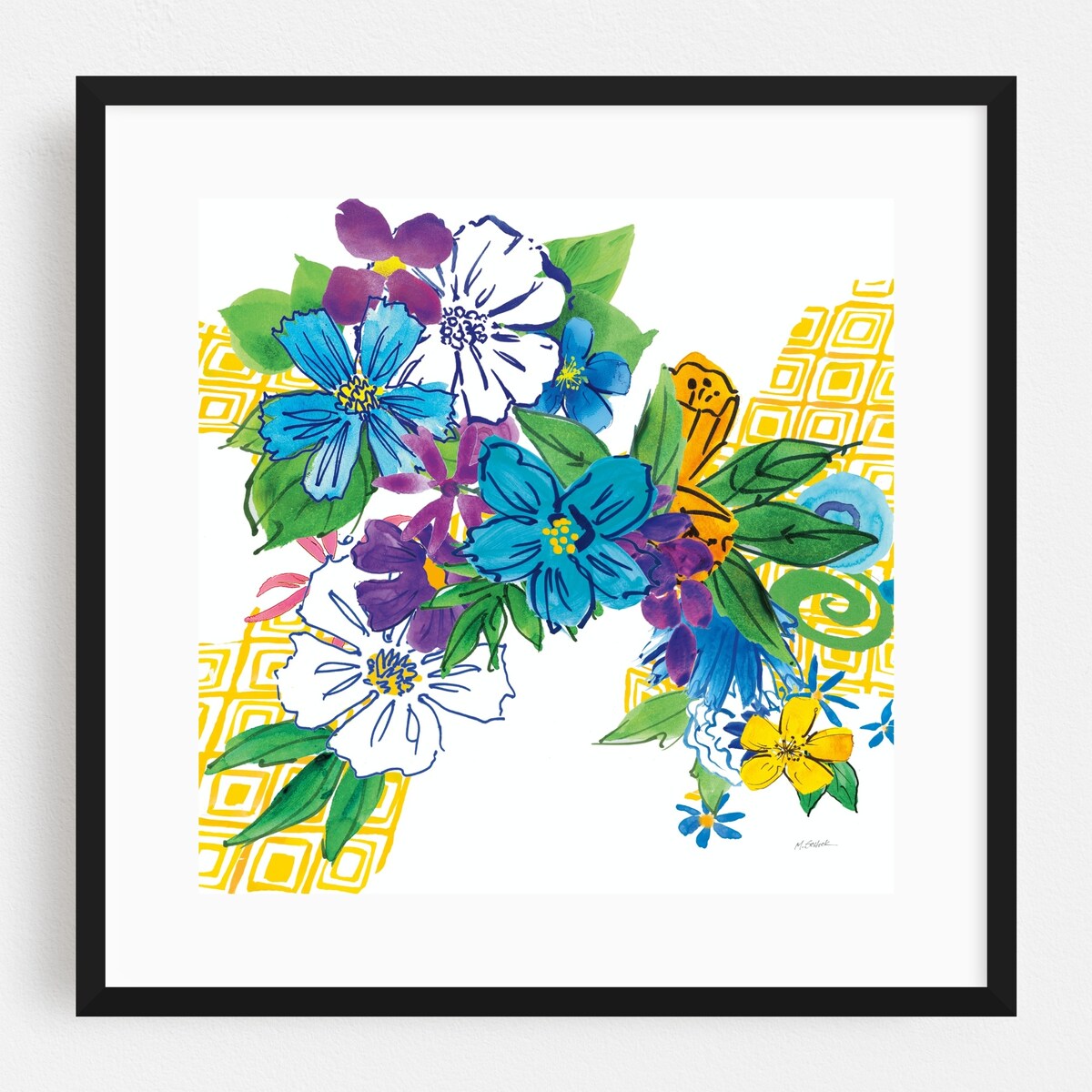 Flower Power III Illustrations Abstract Floral Art Print/Poster