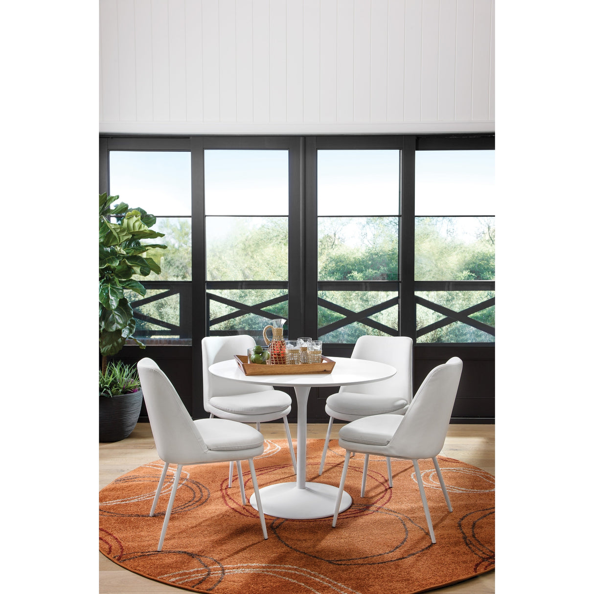 41.25" x 41.25" Flower Round Dining Table