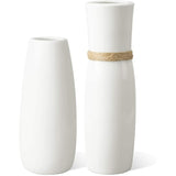 Flower Vase with differing Rope for Home Décor - Set of 2