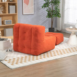 Fluffy Bean Bag Chair Lazy Sofa Chair with Memory Foam and Ottoman,Multi-scene Use