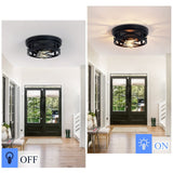 Flush Mount Ceiling Light Fixture,Black 2-Light Hallway Light Fixtures Ceiling,Light Fixtures Ceiling Mount(2 Pack)