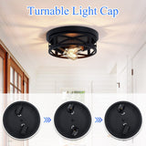 Flush Mount Ceiling Light Fixture,Black 2-Light Hallway Light Fixtures Ceiling,Light Fixtures Ceiling Mount(2 Pack)