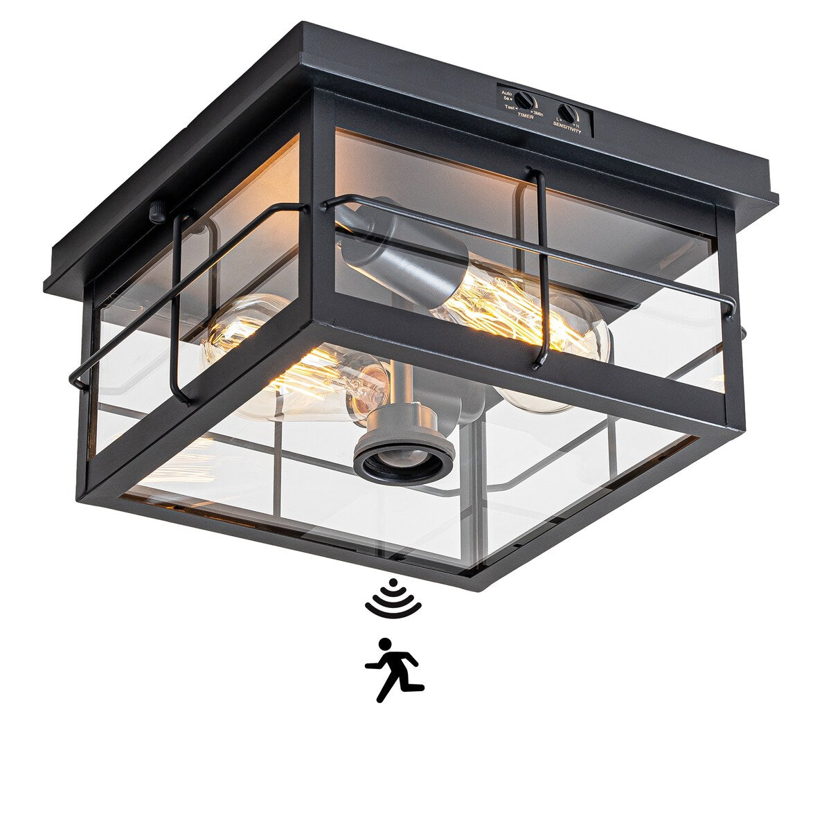 Flush Mount Outdoor Ceiling Light with Motion Sensor - 1 pack