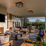 Flush Mount Outdoor Ceiling Light with Motion Sensor - 1 pack