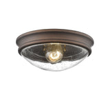 Millennium Lighting 1 Light Metal Flush Mount Ceiling With Clear Seeded Glass Shades