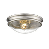 Millennium Lighting 1 Light Metal Flush Mount Ceiling With Clear Seeded Glass Shades