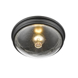 Millennium Lighting 1 Light Metal Flush Mount Ceiling With Clear Seeded Glass Shades