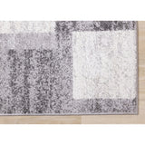 Flynn Collection - Grey/White Distressed Squares Rug