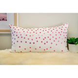 Foil Dots Small Pink Decorative Pillow, 14" x 26" 2-Pack
