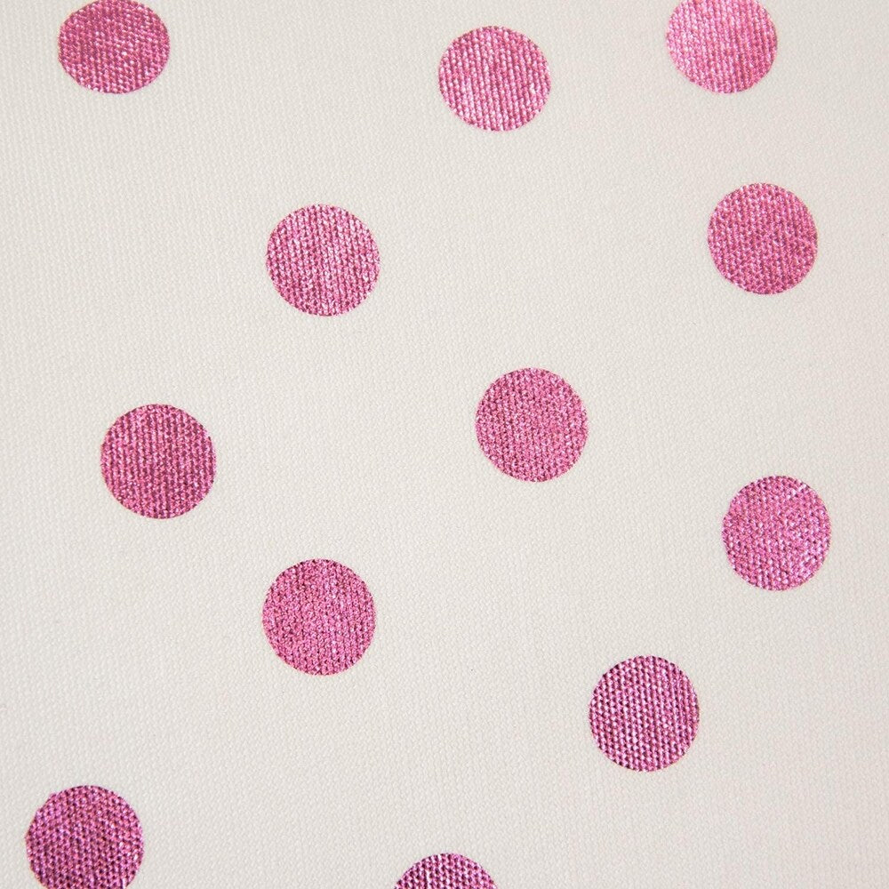 Foil Dots Small Pink Decorative Pillow, 14" x 26" 2-Pack