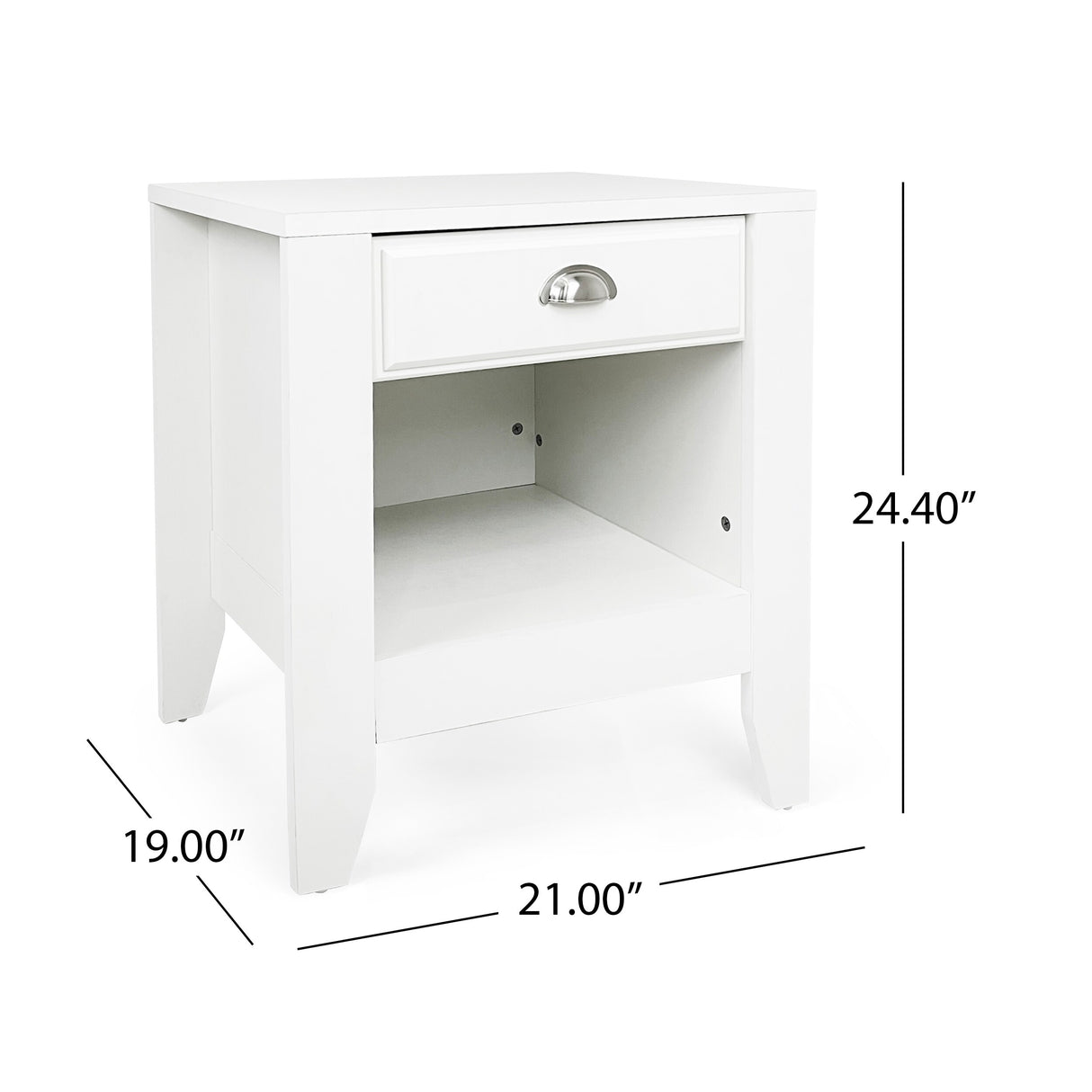 Foisy Faux Wood Nightstand with Drawer (Set of 2) by Christopher Knight Home