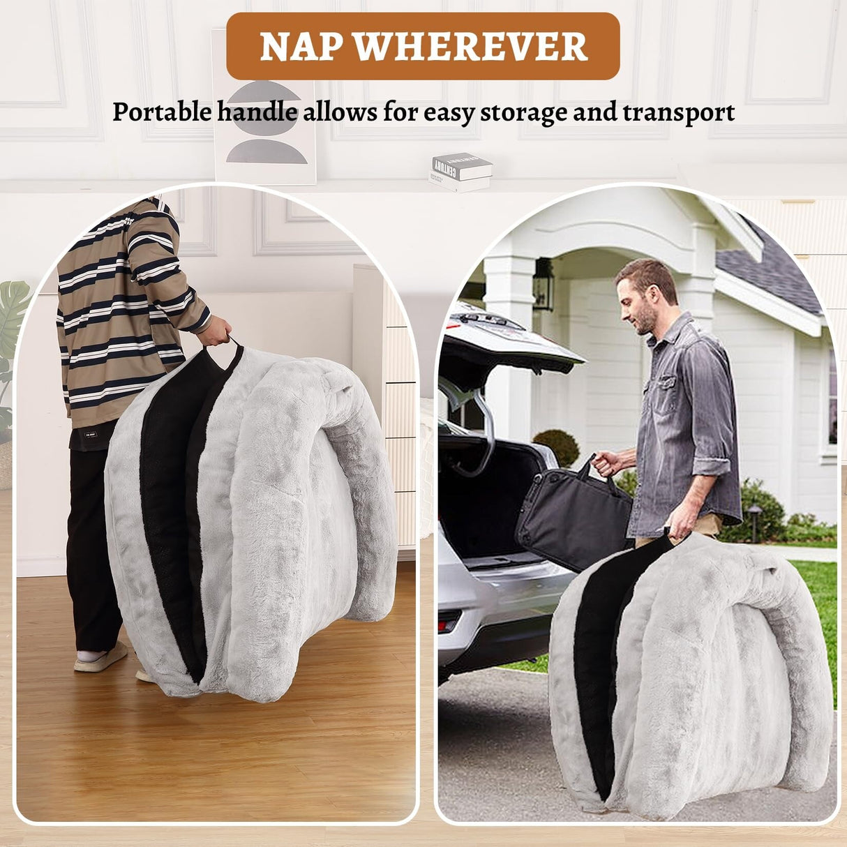 Foldable Human Sized Dog Bed for People Adults