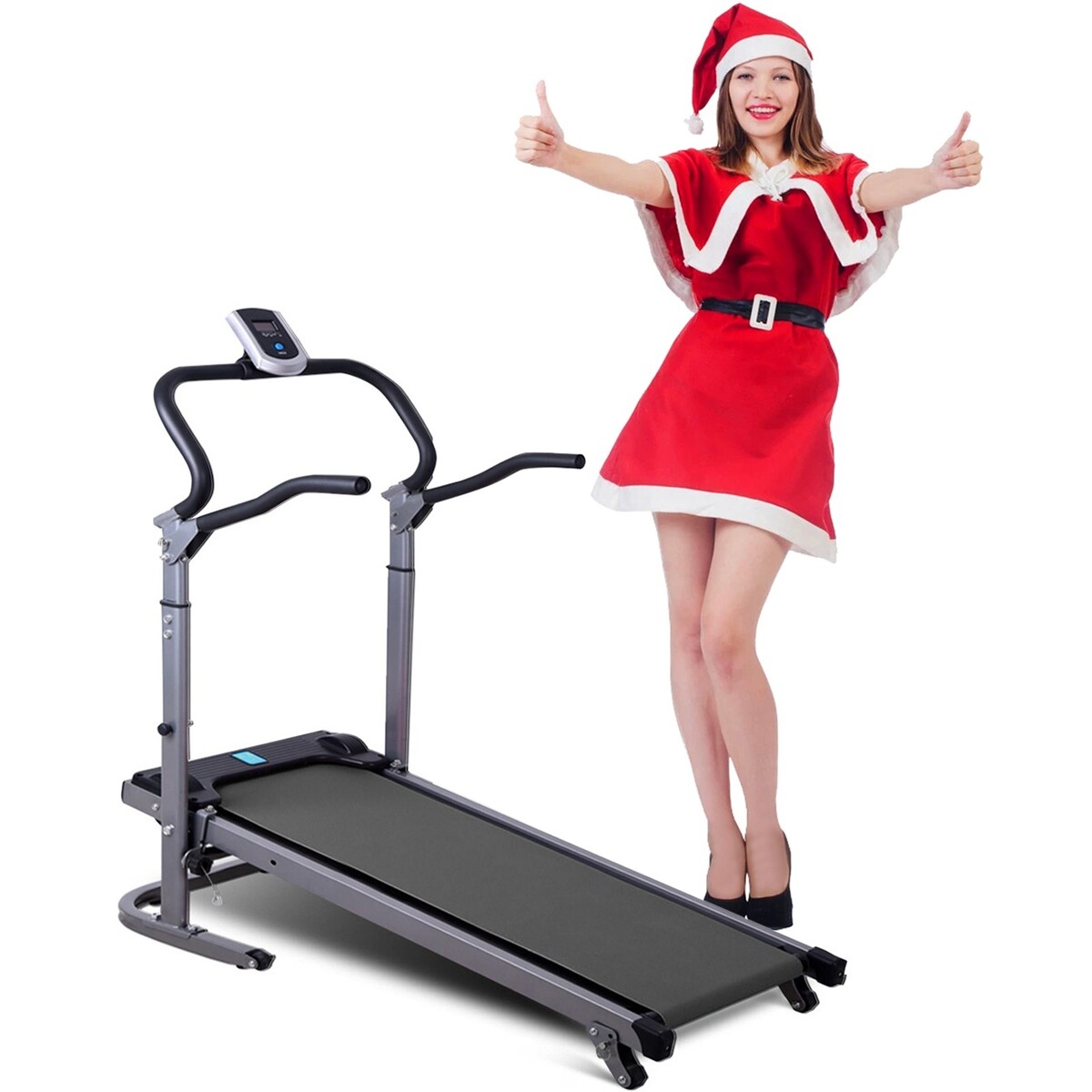 Foldable Manual Walking Treadmill No need To Plug In No Motor