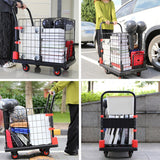 Foldable Platform Push Hand Truck Cart, Basket Cage Cart, 660 lbs. Weight Capacity - 660-lbs-Weight-Capacity