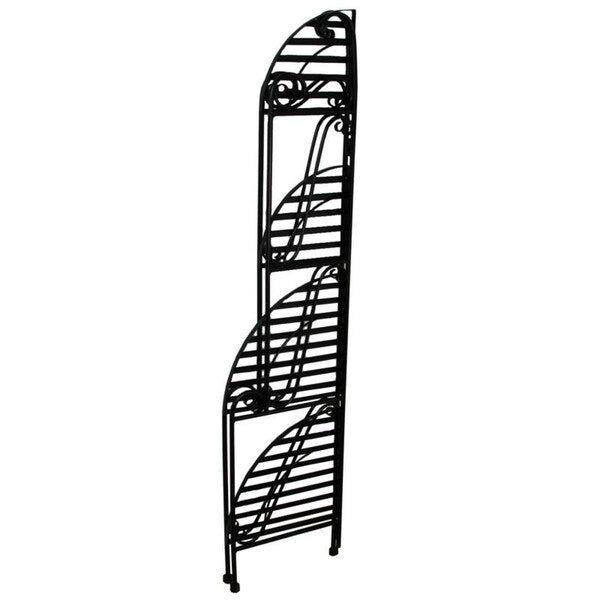 Folding 4-shelf Corner Bakers' Rack