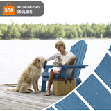 Folding Adirondack Chair Weather resistant Outdoor Garden Patio Chair by WINSOON