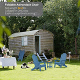 Folding Adirondack Chair Weather resistant Outdoor Garden Patio Chair by WINSOON