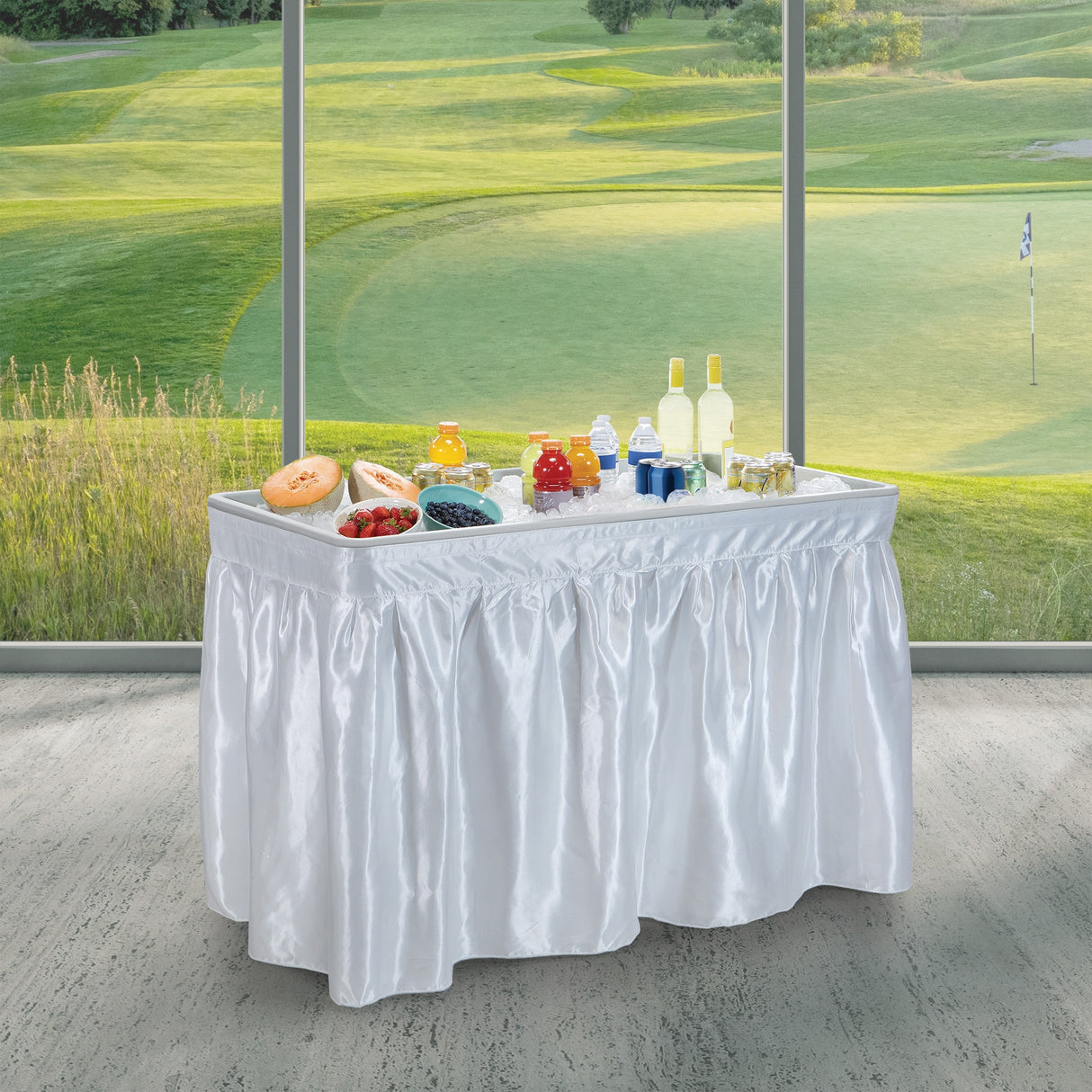 Folding Beverage Ice Cooler Table