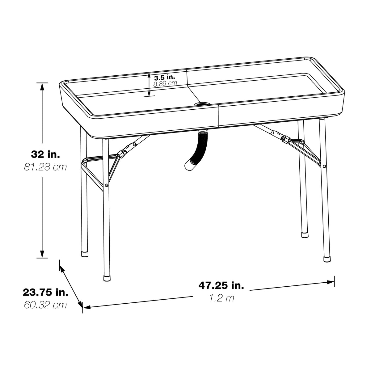 Folding Beverage Ice Cooler Table