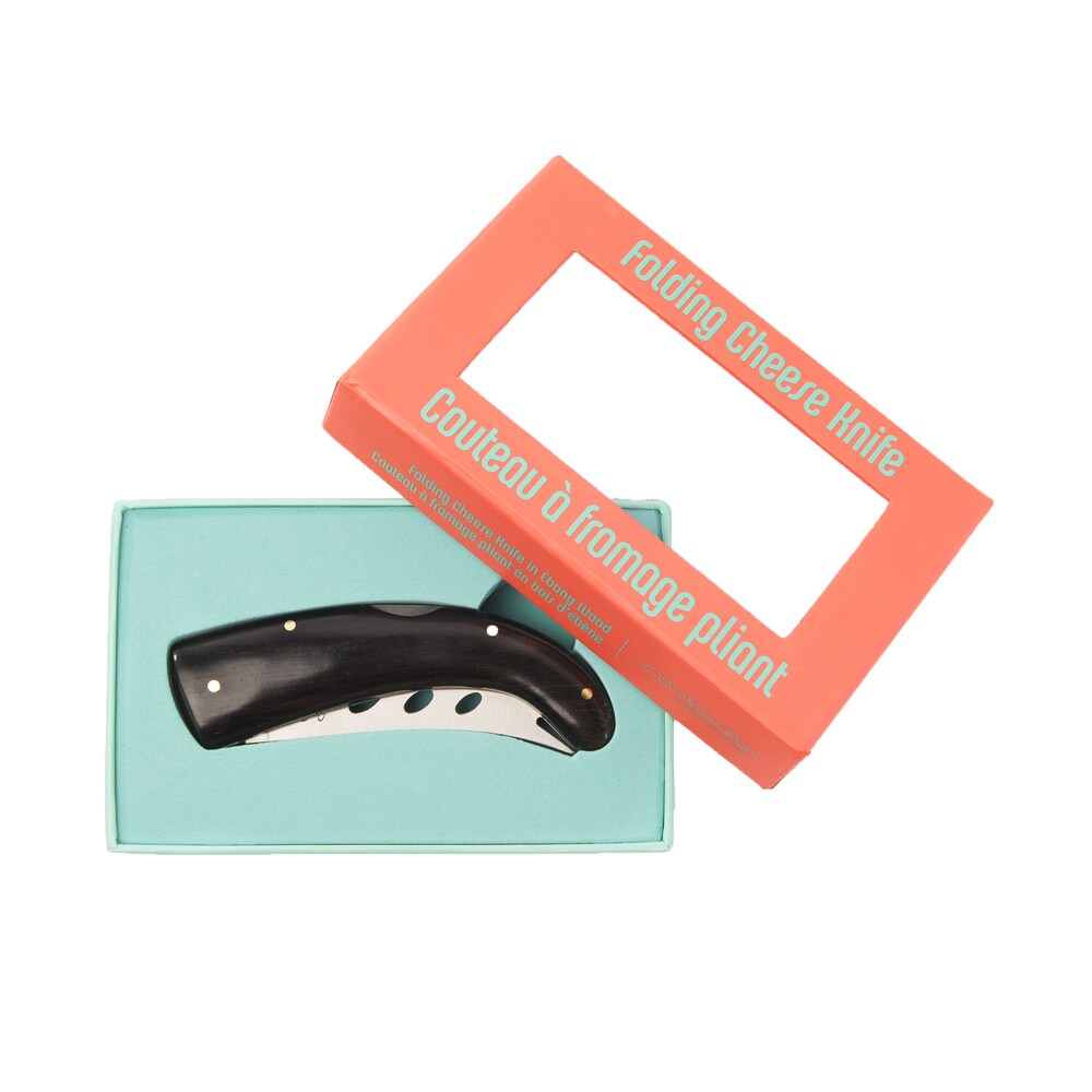 Folding Cheese Knife in Ebony Wood by La Cote