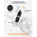 Folding Electric Bike With 36V/13Ah Li-Battery Beach Snow Bicycle