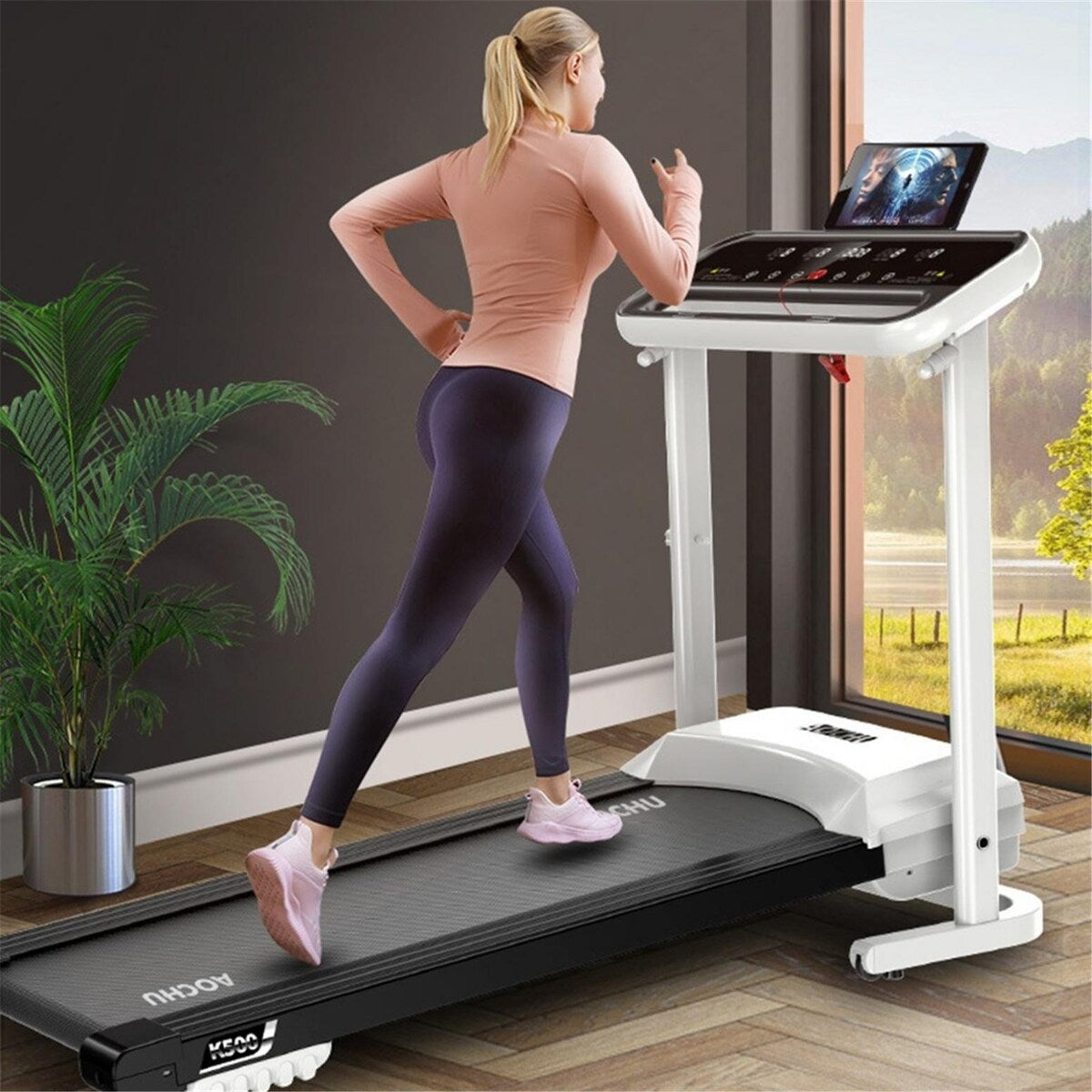 Folding Electric Treadmill Motorized Portable Walking And Running Machine