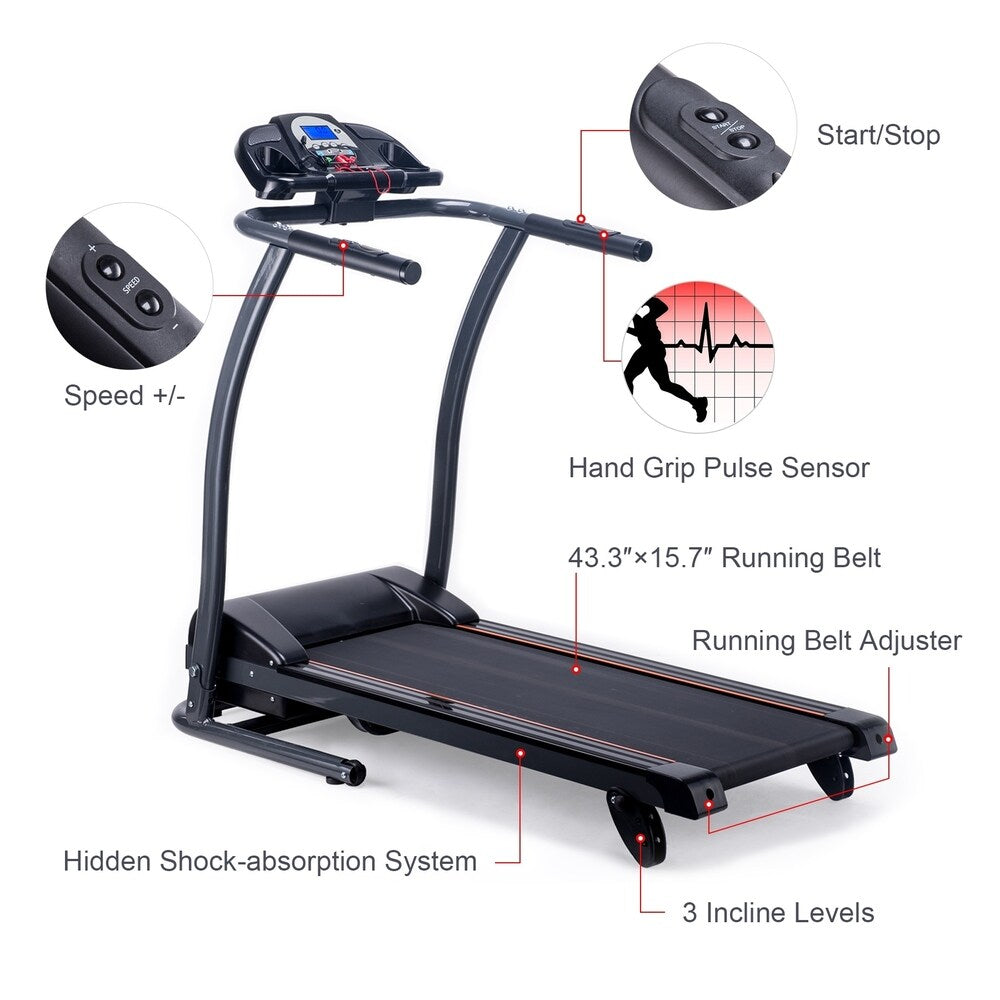 Folding Electric Treadmill Motorized Power Running Fitness Machine