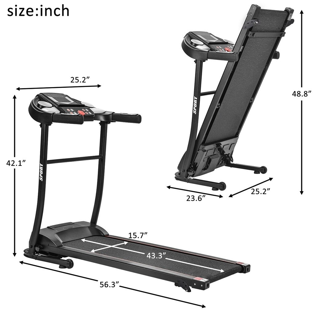 Folding Electric Treadmill Motorized Running Machine
