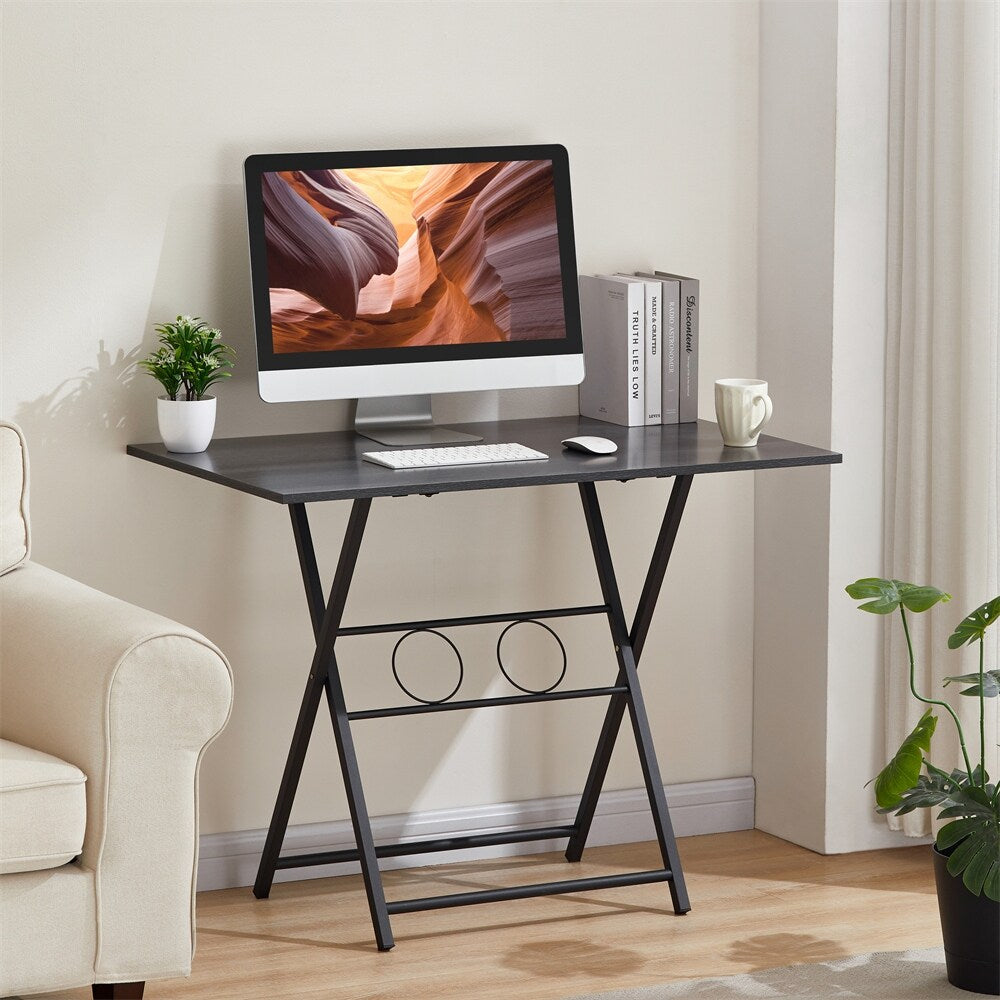 Folding Office Table, Small Foldable Desk for Small Spaces