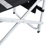 Folding Outdoor Chair with Side Table and Storage Pockets