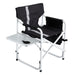 Folding Outdoor Chair with Side Table and Storage Pockets