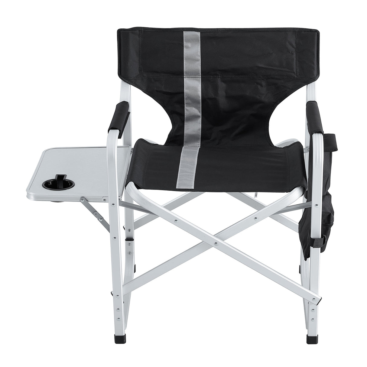 Folding Outdoor Chair with Side Table and Storage Pockets