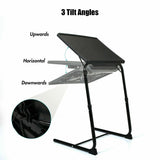 Folding TV Tray Laptop Table End Table Height Adjustable Cup Holder