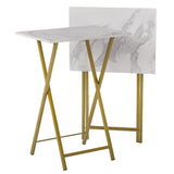 Folding TV Trays Set of 2, Snack Eating Tables with Cup Holder