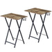 Folding TV Trays Set of 2, Snack Eating Tables with Cup Holder