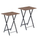 Folding TV Trays Set of 2, Snack Eating Tables with Cup Holder