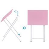 Folding TV Trays Set of 2, Snack Eating Tables with Cup Holder