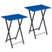 Folding TV Trays Set of 2, Snack Eating Tables with Cup Holder