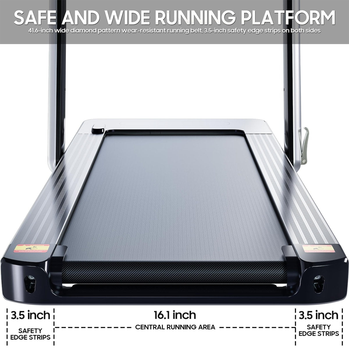 Folding Treadmill for Home Motorised Treadmill w/ LCD Display & APP