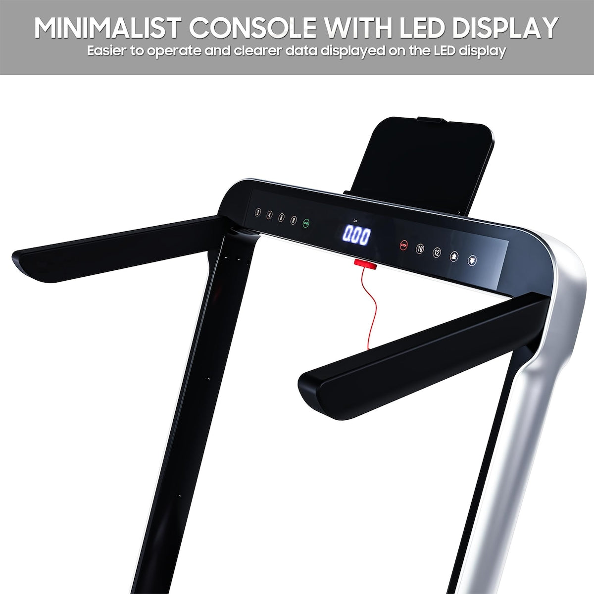 Folding Treadmill for Home Motorised Treadmill w/ LCD Display & APP