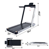 Folding Treadmill for Home Motorised Treadmill w/ LCD Display & APP