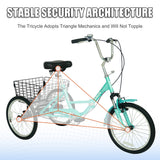Folding Tricycle Portable Foldable and Perfect for Daily Errands Features a 20in Single Speed Cruiser Trike