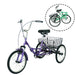 Folding Tricycle Portable Foldable and Perfect for Daily Errands Features a 20in Single Speed Cruiser Trike