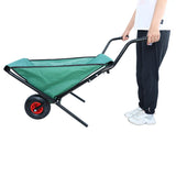 Folding Yard Garden Wheelbarrow， Foldable Lightweight Gardening Oxford Cloth Cart with 10 inch Pneumatic Tire