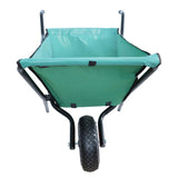 Folding Yard Garden Wheelbarrow， Foldable Lightweight Gardening Oxford Cloth Cart with 10 inch Pneumatic Tire