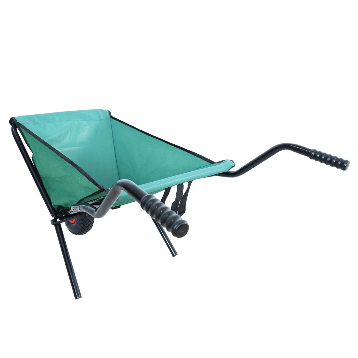 Folding Yard Garden Wheelbarrow， Foldable Lightweight Gardening Oxford Cloth Cart with 10 inch Pneumatic Tire